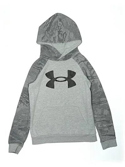 Pre-owned Under Armour Kids' Pullover Hoodie In Gray