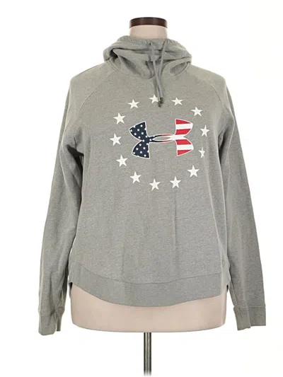 Pre-owned Under Armour Pullover Hoodie In Gray