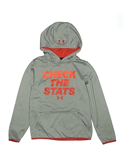 Pre-owned Under Armour Kids' Pullover Hoodie In Gray