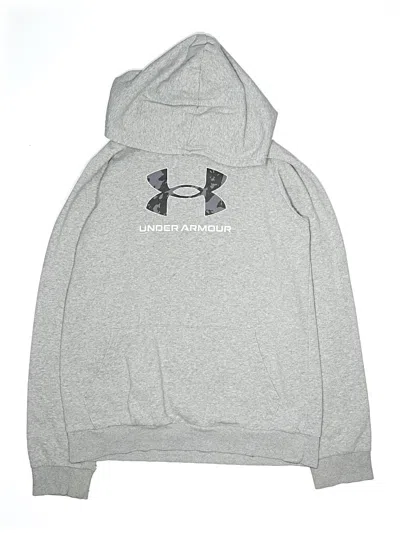 Pre-owned Under Armour Kids' Pullover Hoodie In Gray