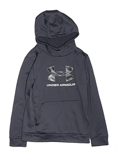 Pre-owned Under Armour Kids' Pullover Hoodie In Gray