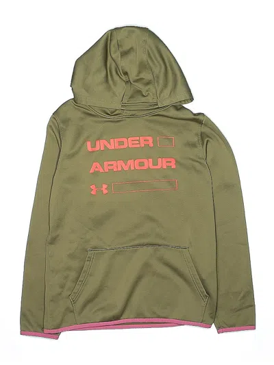 Pre-owned Under Armour Kids' Pullover Hoodie In Green