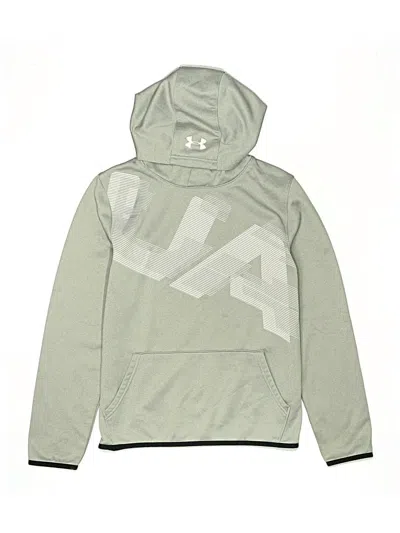Pre-owned Under Armour Kids' Pullover Hoodie In Green