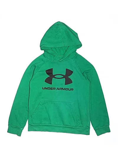 Pre-owned Under Armour Kids' Pullover Hoodie In Green