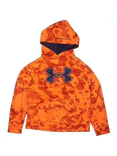 Pre-owned Under Armour Kids' Pullover Hoodie In Orange