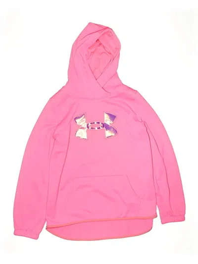 Pre-owned Under Armour Kids' Pullover Hoodie In Pink