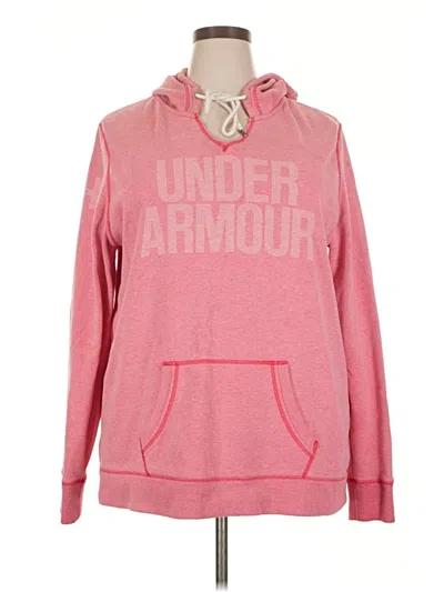 Pre-owned Under Armour Pullover Hoodie In Pink