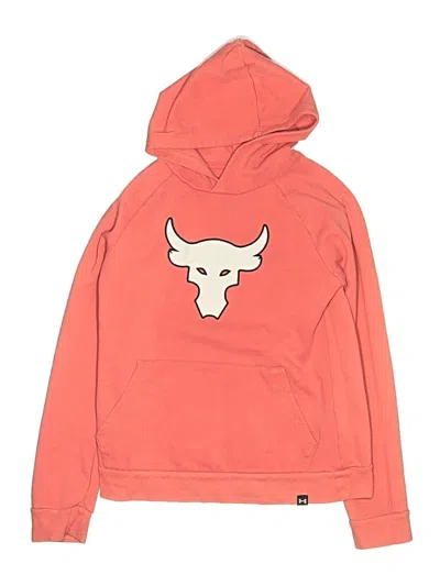 Pre-owned Under Armour Kids' Pullover Hoodie In Pink