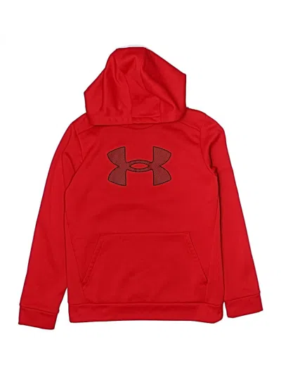 Pre-owned Under Armour Kids' Pullover Hoodie In Red