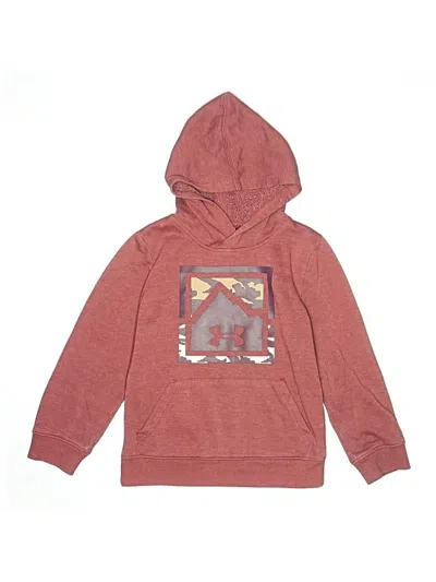 Pre-owned Under Armour Kids' Pullover Hoodie In Red