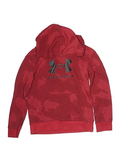 Pre-owned Under Armour Kids' Pullover Hoodie In Red
