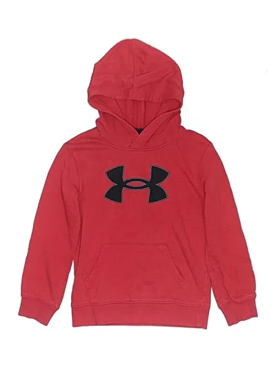 Pre-owned Under Armour Kids' Pullover Hoodie In Red