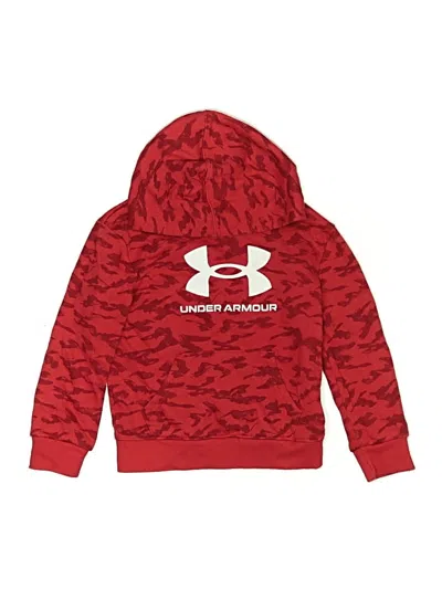 Pre-owned Under Armour Kids' Pullover Hoodie In Red