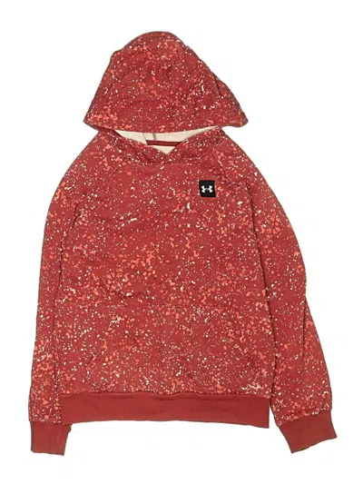 Pre-owned Under Armour Kids' Pullover Hoodie In Red