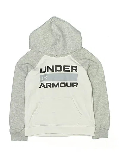 Pre-owned Under Armour Kids' Pullover Hoodie In Silver