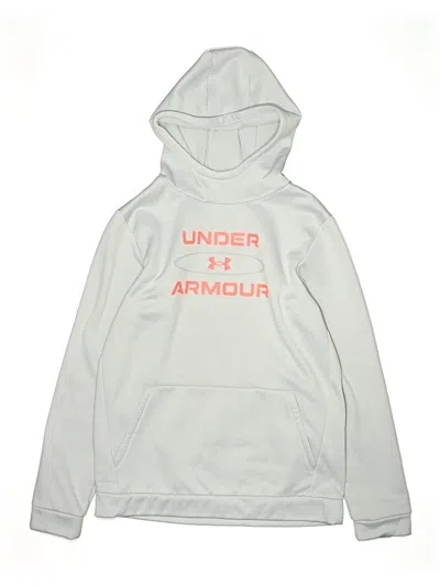 Pre-owned Under Armour Kids' Pullover Hoodie In Silver