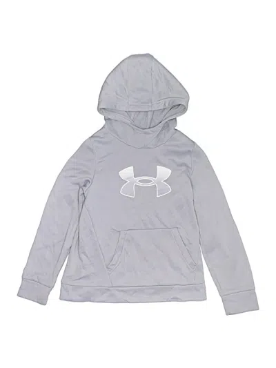 Pre-owned Under Armour Kids' Pullover Hoodie In Silver