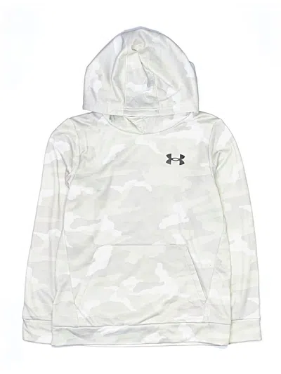 Pre-owned Under Armour Kids' Pullover Hoodie In Silver