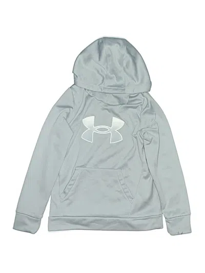 Pre-owned Under Armour Kids' Pullover Hoodie In Silver