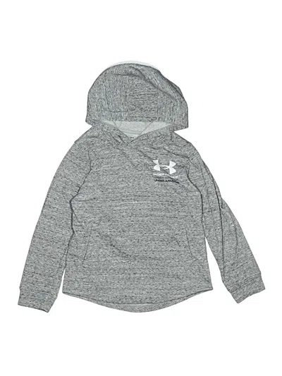 Pre-owned Under Armour Kids' Pullover Hoodie In Silver