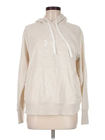 Pre-owned Under Armour Pullover Hoodie In Tan