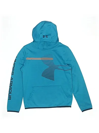 Pre-owned Under Armour Kids' Pullover Hoodie In Teal