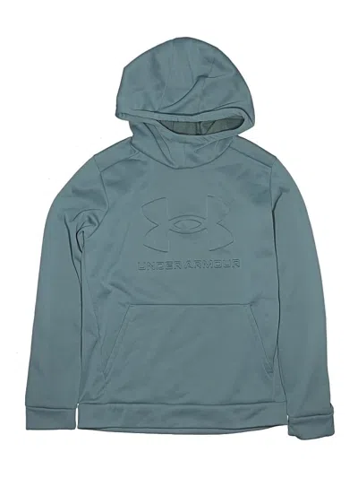 Pre-owned Under Armour Kids' Pullover Hoodie In Teal