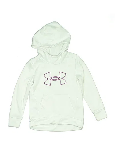 Pre-owned Under Armour Kids' Pullover Hoodie In White