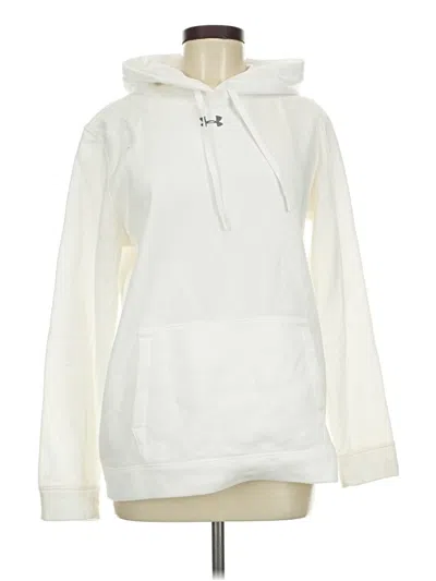 Pre-owned Under Armour Pullover Hoodie In White