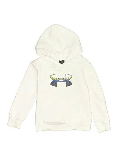 Pre-owned Under Armour Kids' Pullover Hoodie In White