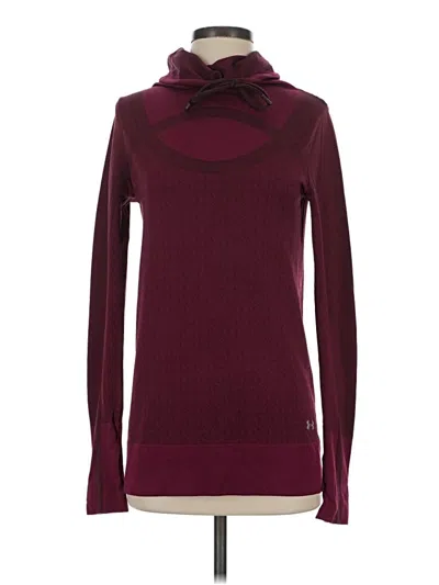 Pre-owned Under Armour Pullover Sweater In Burgundy
