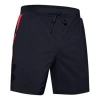 Under Armour Qualifier Speedpocket Branded 7'' Shorts 'black' In Blue