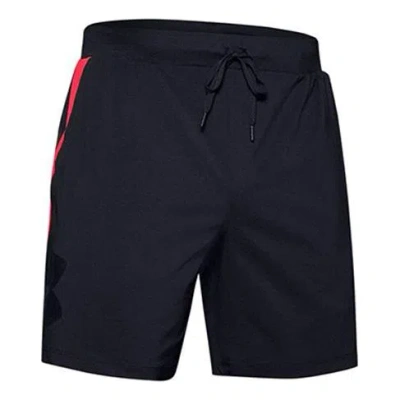 Under Armour Qualifier Speedpocket Branded 7'' Shorts 'black' In Blue