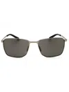 Under Armour Rectangular Metal Men's Sunglasses In Gray