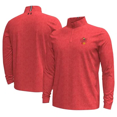 Under Armour Red Arnold Palmer Invitational Playoff 3.0 Print Quarter-zip Pullover Top