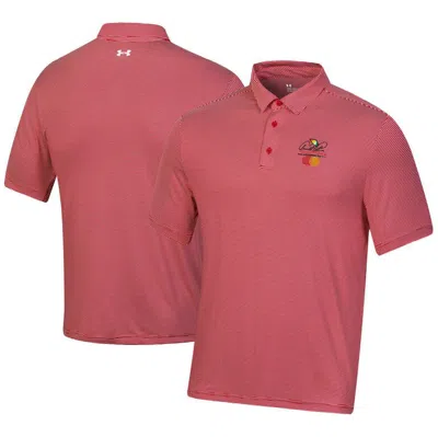 Under Armour Red Arnold Palmer Invitational T2 Green Bridge Stripe Polo