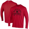 Under Armour Men's Red Maryland Terrapins 2025 Sideline Football Performance Long Sleeve T-shirt In Red
