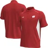 Under Armour Red Wisconsin Badgers Title Performance Polo In Red