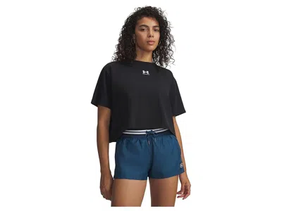 Under Armour Rival Boxy T-shirts Solid In Black