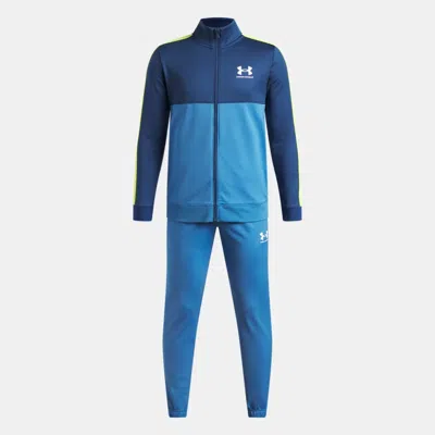Under Armour Kids' Rival Colourblock Boys' Knit Tracksuit Aegean Blue