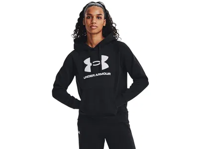 Under Armour Rival Fleece Big Logo Hoodie In Black
