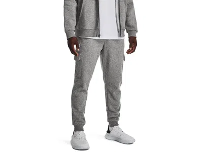 Under Armour Rival Fleece Cargo Joggers In Gray