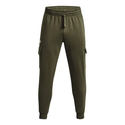 Under Armour Rival Fleece Cargo Joggers 'olive Green' In Brown