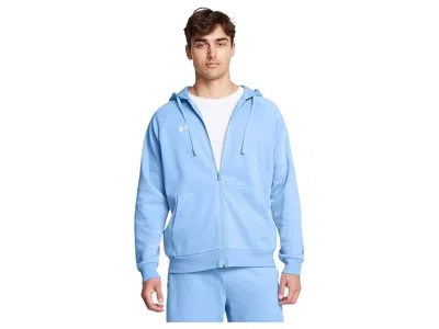 Under Armour Rival Fleece Full Zip Hoodie In Blue