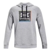 Under Armour Rival Fleece Graphic Hoodie 'grey' In Gray