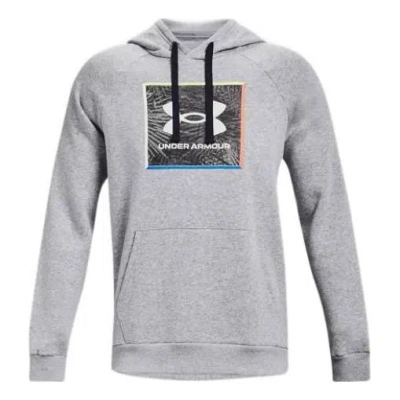 Under Armour Rival Fleece Graphic Hoodie 'grey' In Gray