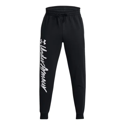Under Armour Rival Fleece Graphic Joggers 'black White'