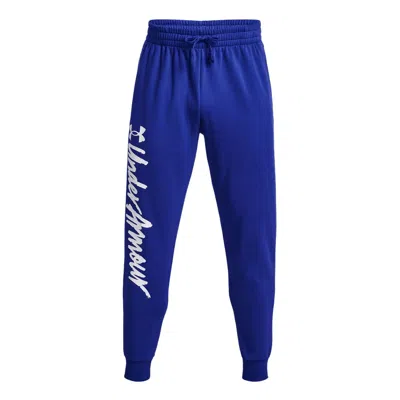 Under Armour Rival Fleece Graphic Pants 'blue'