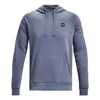 Under Armour Rival Fleece Hoodie 'grey Purple' In Blue