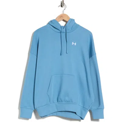 Under Armour Rival Fleece Oversized Hoodie In Blue
